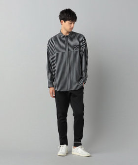 太ストライプ 切り替えシャツ（27-04II03-204）｜ベータメン（β MEN