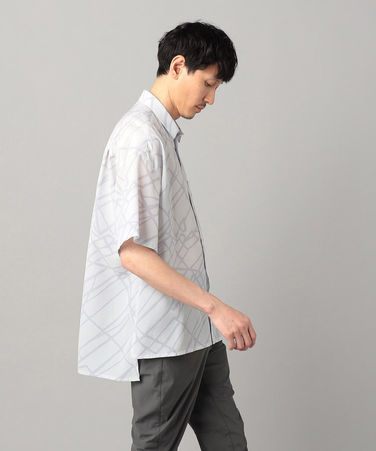 マーブルパターン プリントシャツ