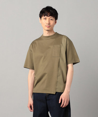 アシンメトリー切替 Tシャツ