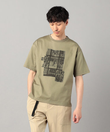 窓柄プリント Tシャツ