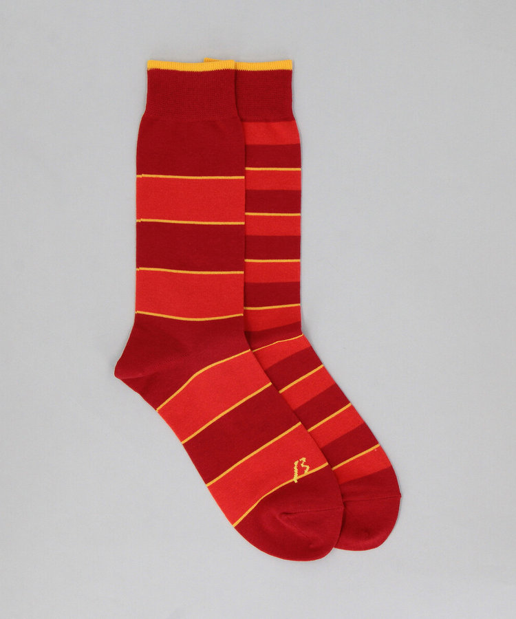 アシンメトリーボーダー クルーソックス