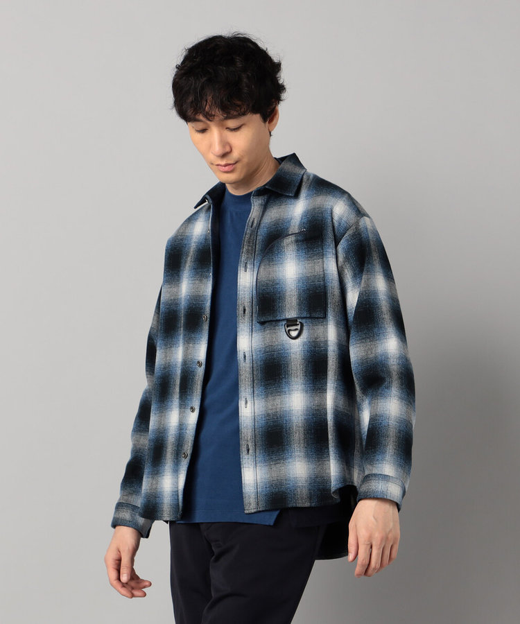 オンブレ―チェック柄 シャツ（27-57IM05-205）｜ベータメン（β MEN
