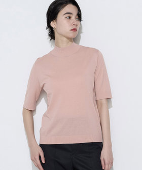 プレミアムコットン モックネックプルオーバー