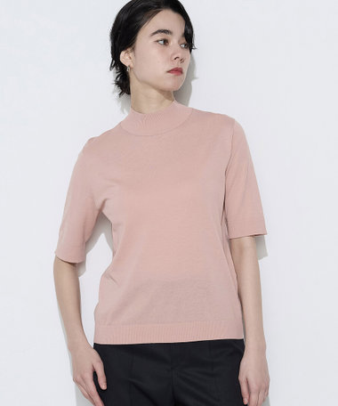 プレミアムコットン モックネックプルオーバー