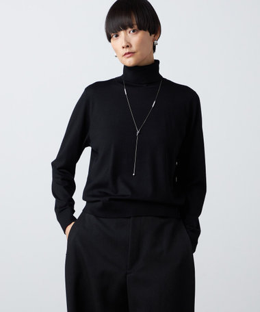 梳毛ウールタートルネックプルオーバー　　
