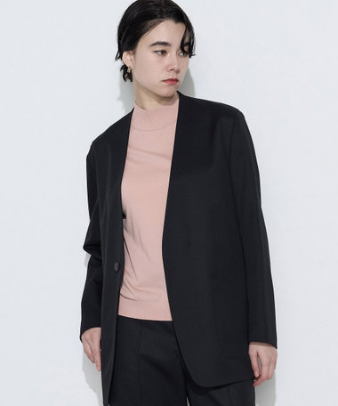 72ギャバ ノーカラージャケット