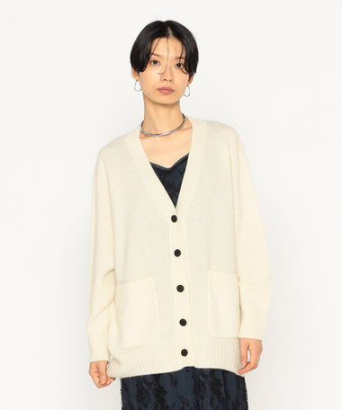 ウールカシミヤVネック カーディガン