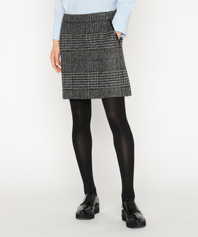 グレンチェックジャージー ミニスカート