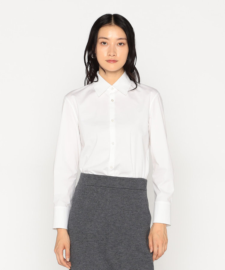 コットンストレッチ ベーシックシャツ