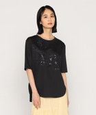 プレミアムスムース スパンコール×合皮Tシャツ（28-20TK02-205