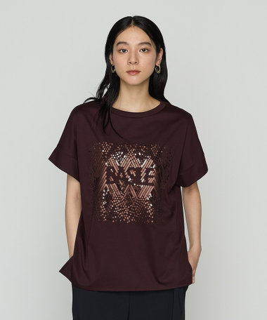プレミアムスムース ヘリンボーン刺繍Tシャツ