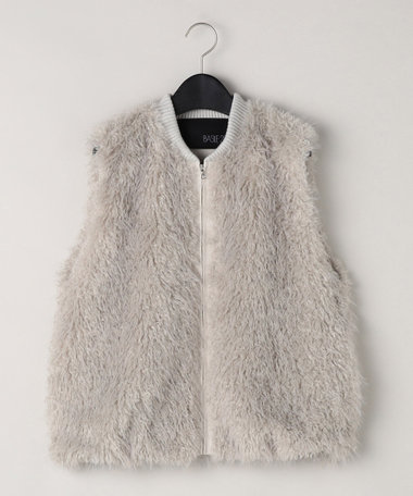 【新品】2025AWガレナ　ファー付きノースリーブベスト✴︎イシカワラボ エーレスタイル Ehre style コーデが華やぐ！秋→冬へつなげ役