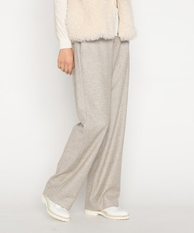 シックツイードヘリンボーン ワイドパンツ