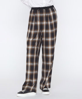 オンブレチェック リラックスパンツ