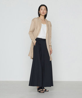 バジーレ BASILE 28 カーディガン ロング丈 シフォン切替 9 紺 ネイビー レディース バジーレ BASILE 28 カーディガン ロング丈 シフォン切替 9 紺の
