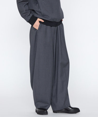 〔 +サイズ 〕 〔REDA〕片柄ストライプ バルーンパンツ