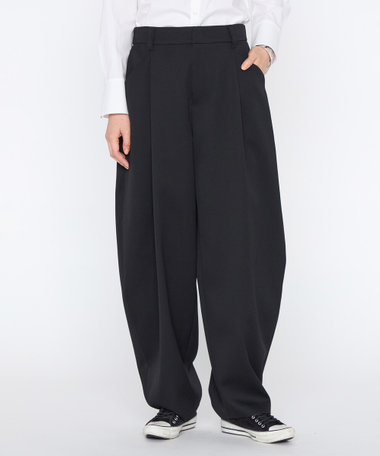 〔 +サイズ 〕 二重織ギャバ バルーンパンツ