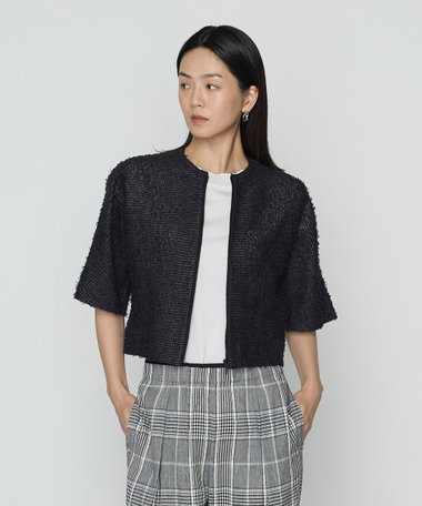 〔 +サイズ 〕 BLACK TWEED ブルゾン