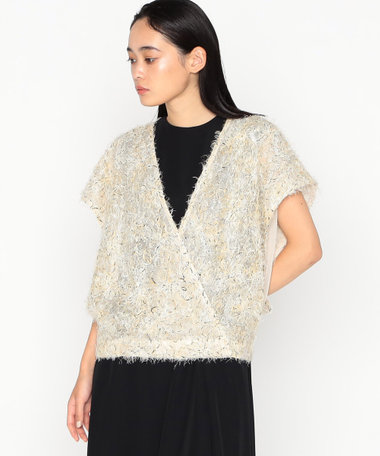 〔 +サイズ 〕 マニッシュ＆フェミニン ジレブラウス