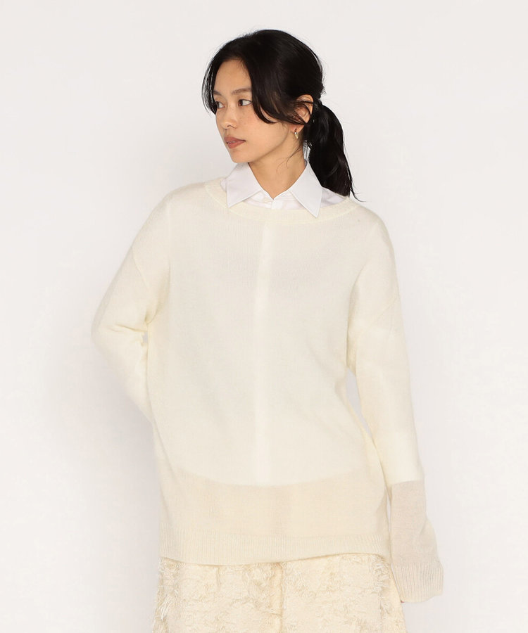 〔 +サイズ 〕 モヘヤニット プルオーバー