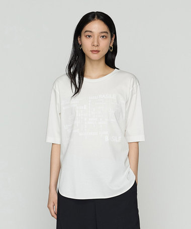 〔 +サイズ 〕 プレミアムスムース デジロゴプリントTシャツ