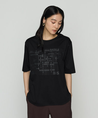 〔 +サイズ 〕 プレミアムスムース デジロゴプリントTシャツ