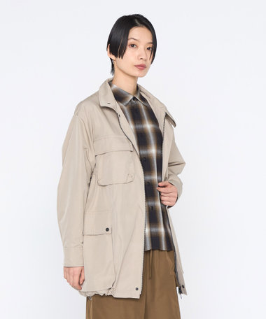 〔 +サイズ 〕 メモリーツイルタフタ ショートコート