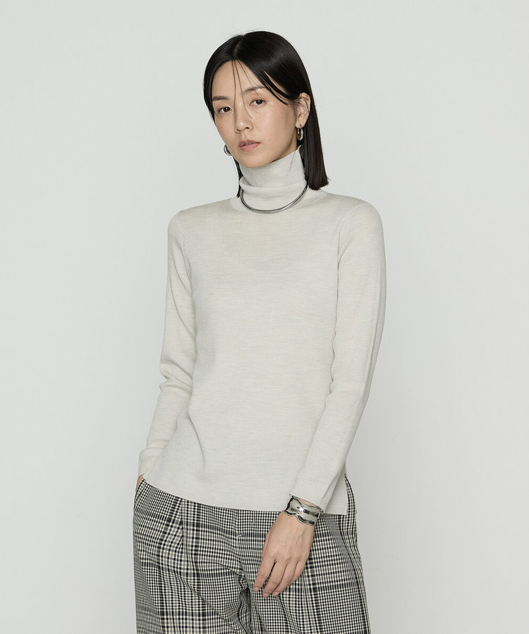 〔 +サイズ 〕 リブ タートルネック