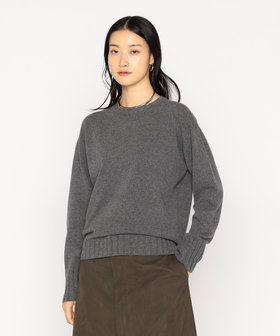 〔 +サイズ 〕 ラウンドネック ニットプルオーバー