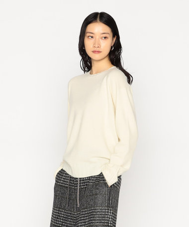 〔 +サイズ 〕 ラウンドネック ニットプルオーバー