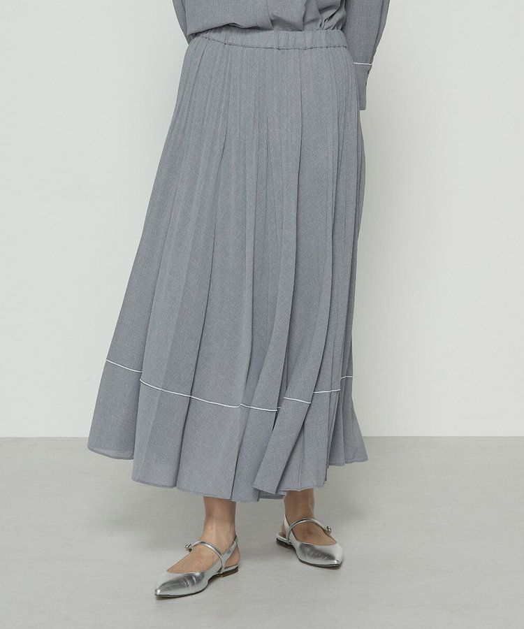 〔 TALLサイズ 〕 ドライシャンブレー プリーツスカート