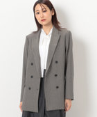 〔TALLサイズ〕【セットアップ対応】2WAYストレッチシアバターヘリンボーン ダブルジャケット