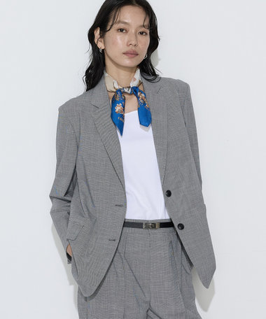 〔 TALLサイズ 〕 【セットアップ対応】ストレッチミニ千鳥 ジャケット