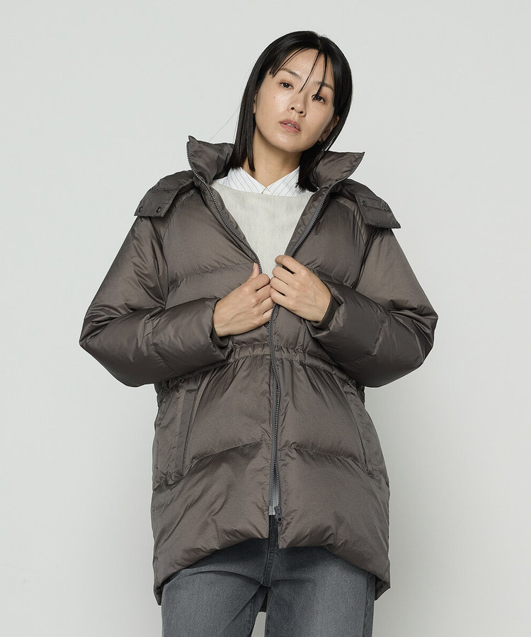 〔 TALLサイズ 〕 ライトナイロンタフタ  フード付きダウンコート