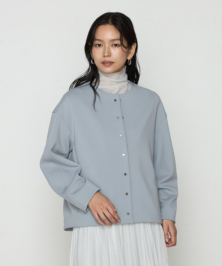 COMME CA GabardineKT 大きいサイズ フリースブルゾン
