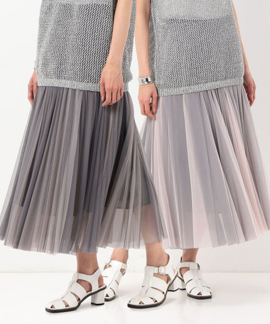 〔 TALLサイズ 〕 【リバーシブル】ソフトチュール スカート