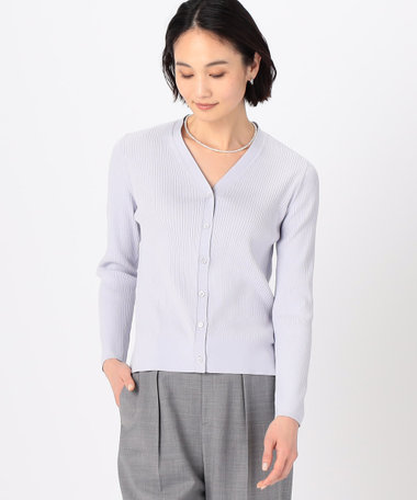 〔 TALLサイズ 〕 コットンビーム針抜き風カーディガン