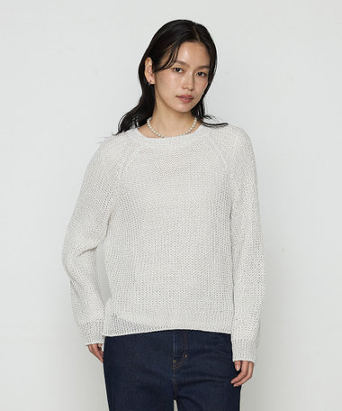 TALLサイズ 〕 和紙混杢ニット プルオーバー（34-53IK08-205