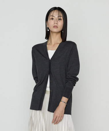 〔 TALLサイズ 〕 ウール梳毛 Vネックカーディガン