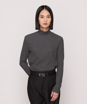 BRIEFING ブラック モノグラム　ハイネック Mサイズ ベーシックリブ ハイネックニット（12-74KI04-204）｜コムサイズム