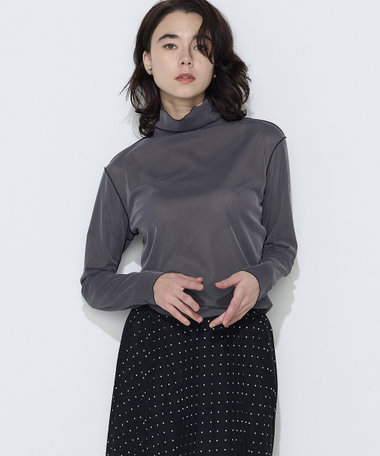 〔 TALLサイズ 〕 ソフトチュール×ウーリー分繊トリコット広巾 プルオーバー