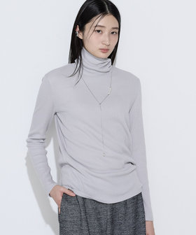 〔TALLサイズ〕ラグウォームリブジャージー タートルネックプルオーバー