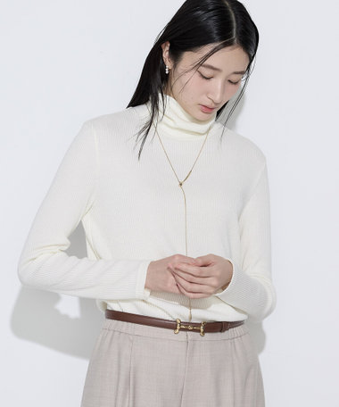 〔TALLサイズ〕ラグウォームリブジャージー タートルネックプルオーバー