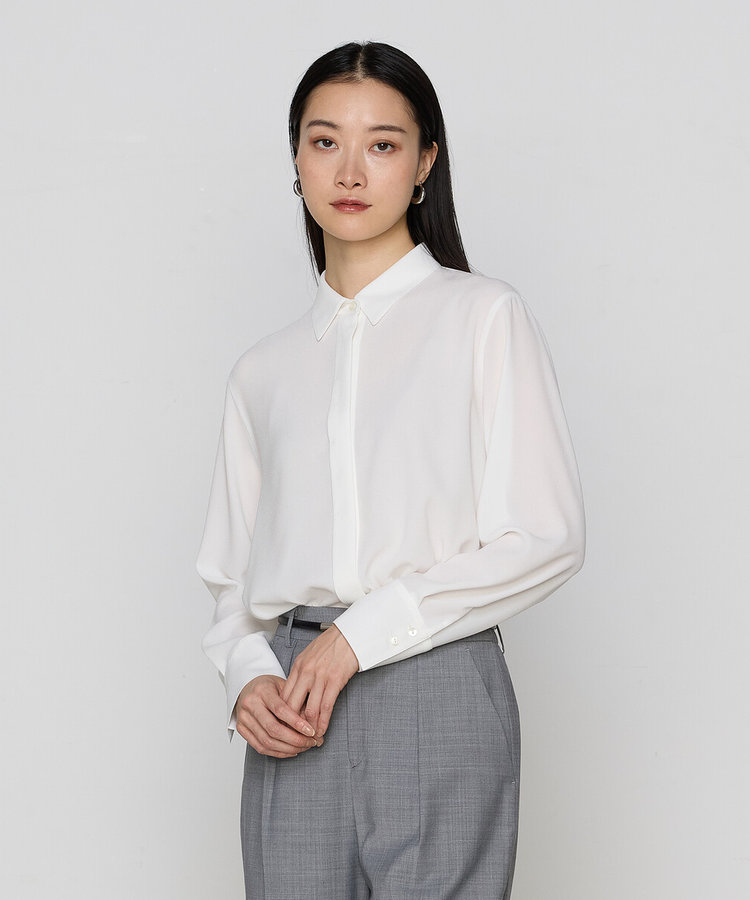 トップス taroco ムラ サテンストレッチ 8分パンツ│to touch