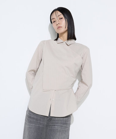 〔 TALLサイズ 〕 コットンナイロンシャンブレー カーチフ付きシャツ