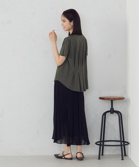 シフォンジョーゼット アシンメトリープリーツ スカート（38