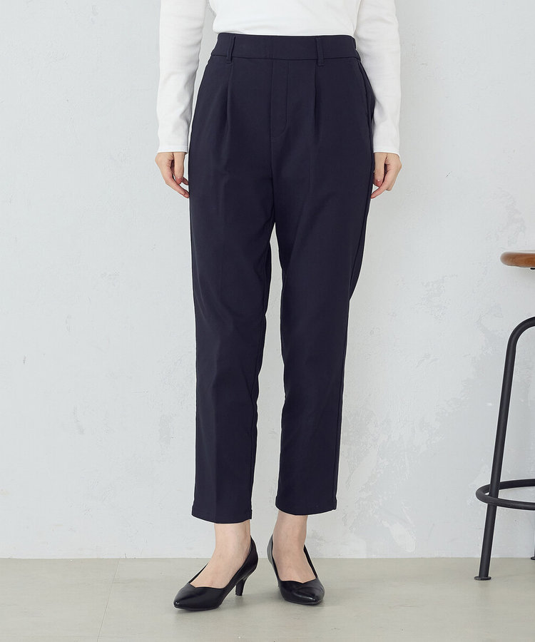 美しいベーシックパンツ】裏起毛 テーパードパンツ（38-52PI58-204