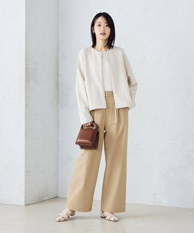 美しいベーシックパンツ】ワイドシルエット チノパンツ（38