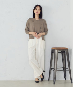 美しいベーシックパンツ】ワイドシルエット チノパンツ（38