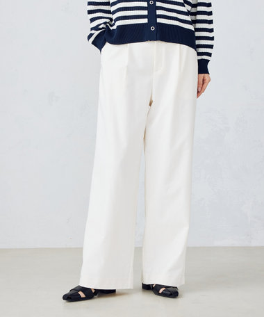 【美しいベーシックパンツ】ワイドシルエット チノパンツ